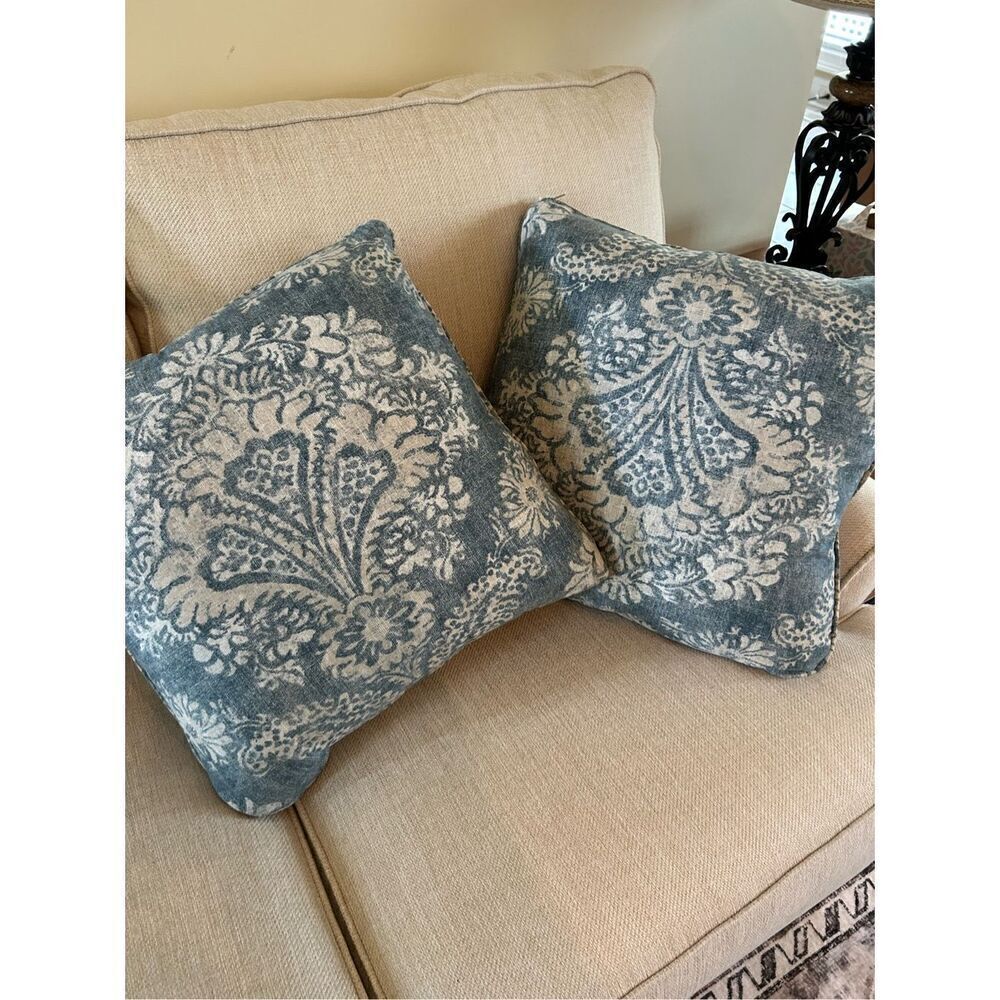 Alexandra Denim Square Pillows - Picture 5 of 8